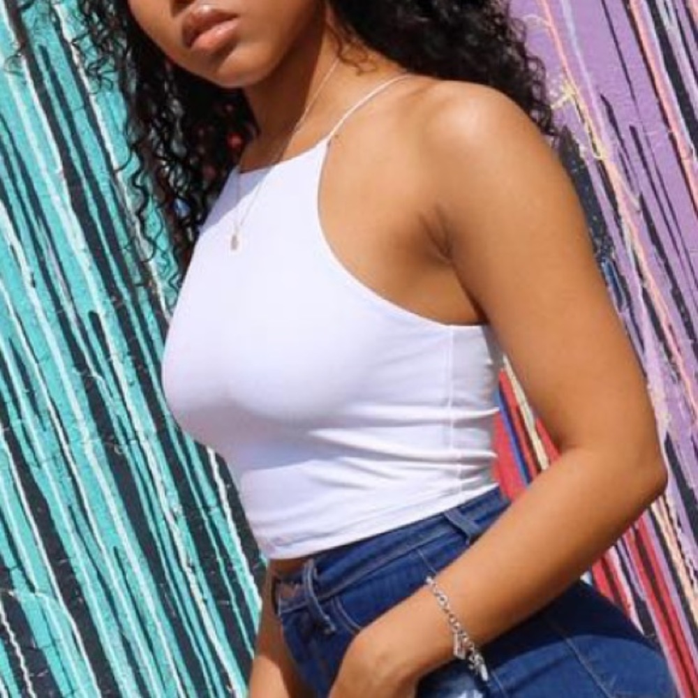 White crop tank
